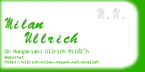 milan ullrich business card
